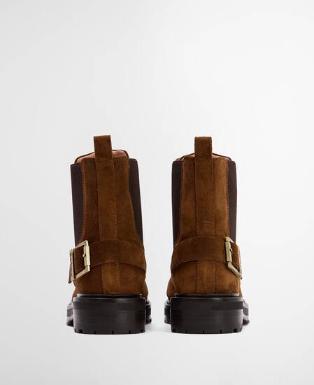 Leonie Lace-Up Boots Tobacco Suede