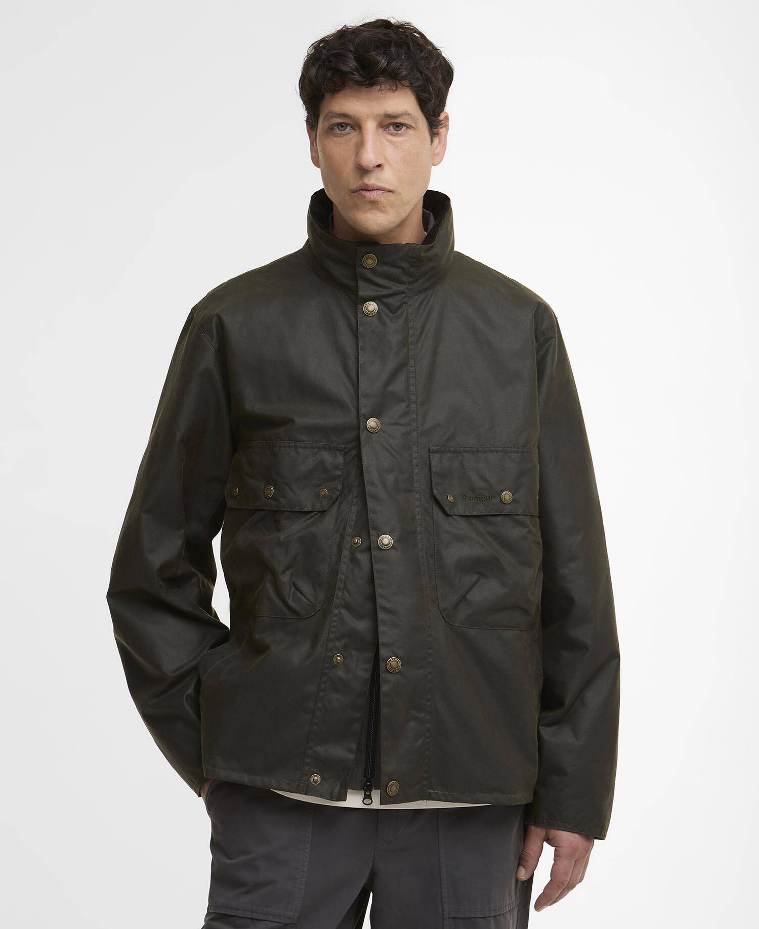 Re-Engineered Ridley Waxed Jacket Archive Olive image number 0