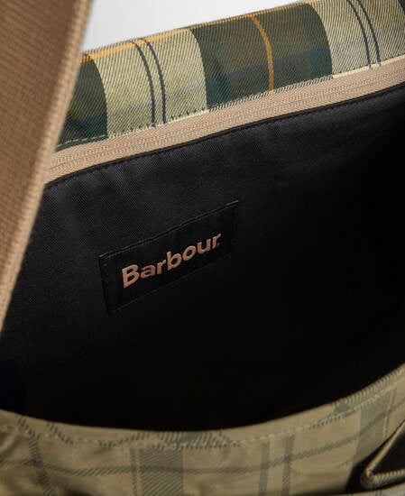 Borsa a tracolla Transport Riever Dusky Green Tartan