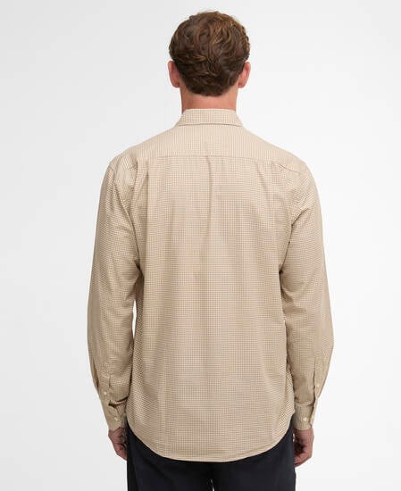 Hemd Finewell Long-Sleeved Tailored Stone