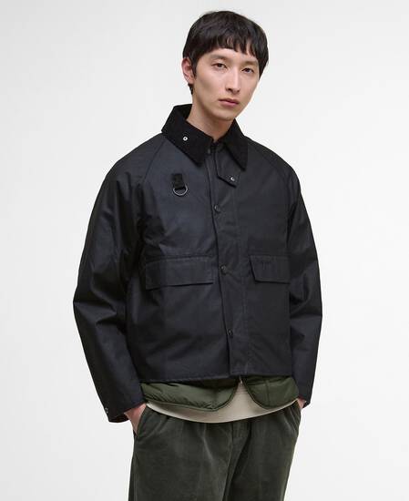 Modified Spey Waxed Jacket Black