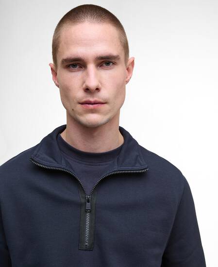 Outline Half-Zip Sweatshirt Dark Navy