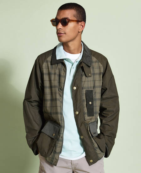 Giacca casual Bedale Modified Festival Dusky Green Tartan