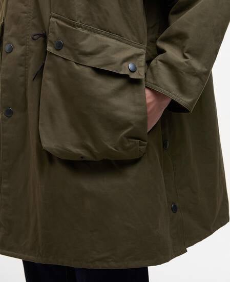 Barbour x Kaptain Sunshine Oversized Bedale Casual Field Coat Khaki Brown