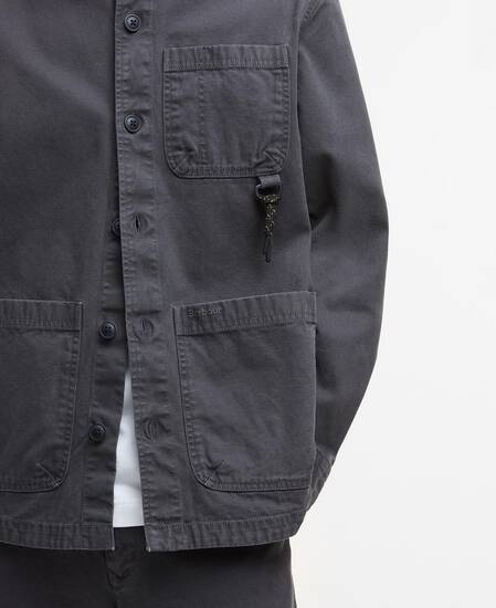 Bowland Garment Dyed Overshirt Black