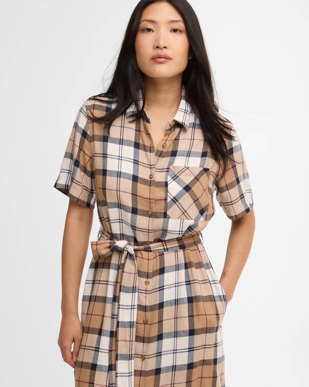 Fern Tartan Midi Dress