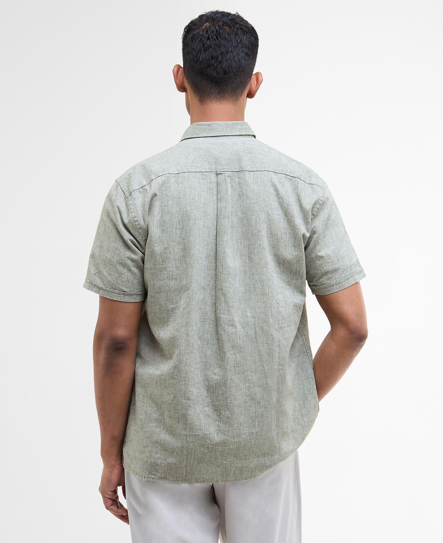 Nelson Regular Short-Sleeved Shirt Bleached Olive
