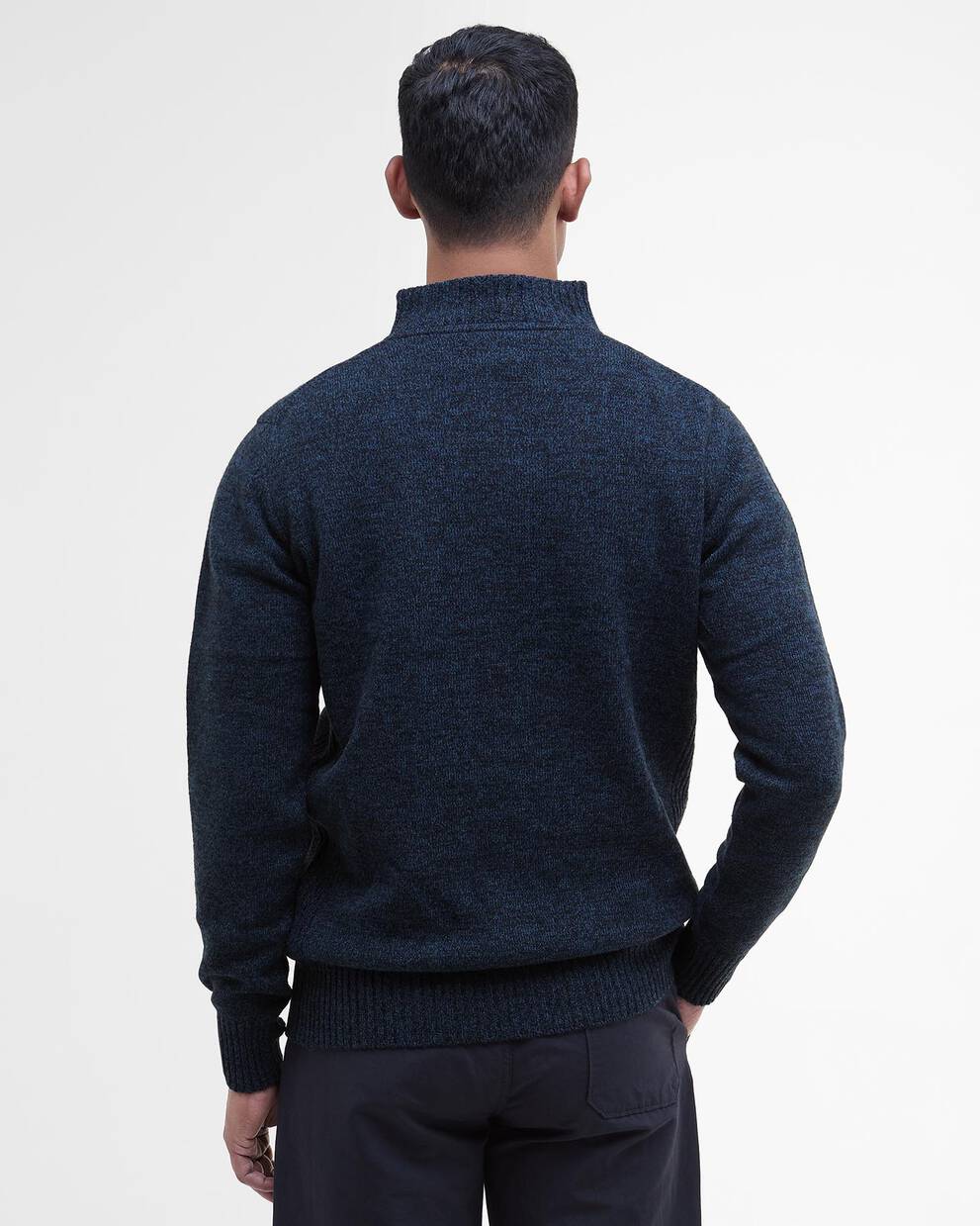 Maglione con mezza zip in lana d'agnello Essential