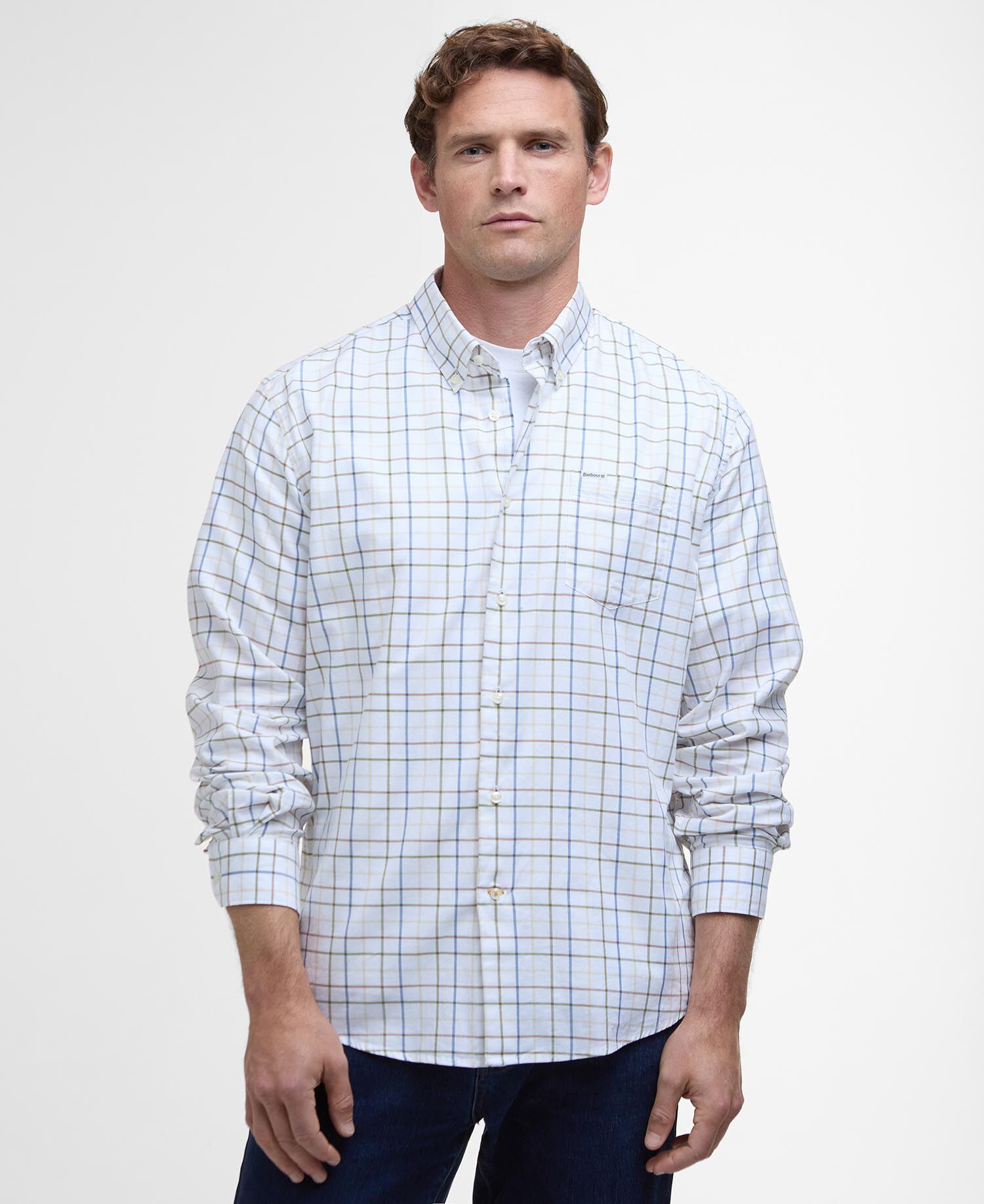 Caswell Regular Long-Sleeved Shirt Pine Green