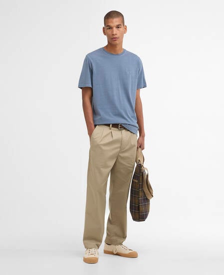 T-Shirt Washed Tartan Washed Blue