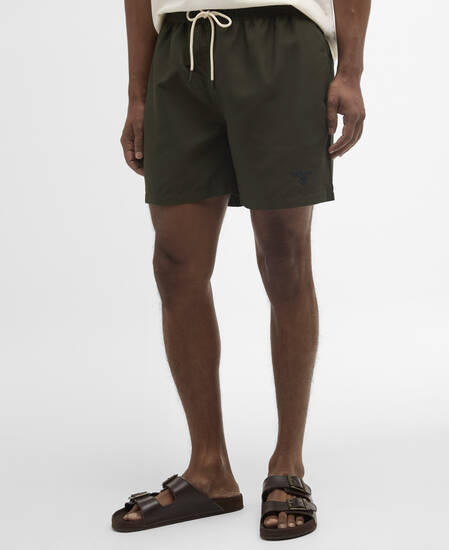 Water Reactive Tartan Swim Short Olive