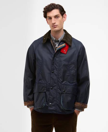 Paul Smith loves Barbour Oversized Bedale Waxed Jacket Night Sky