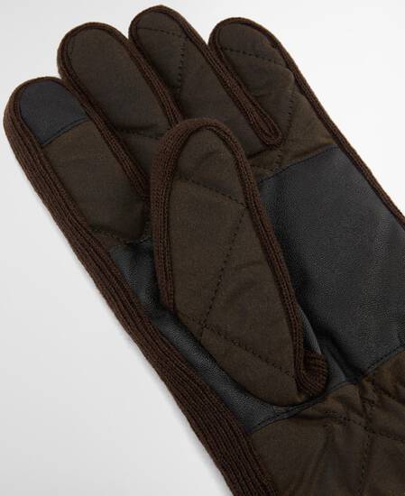 Westerdale Quilted Gloves Olive