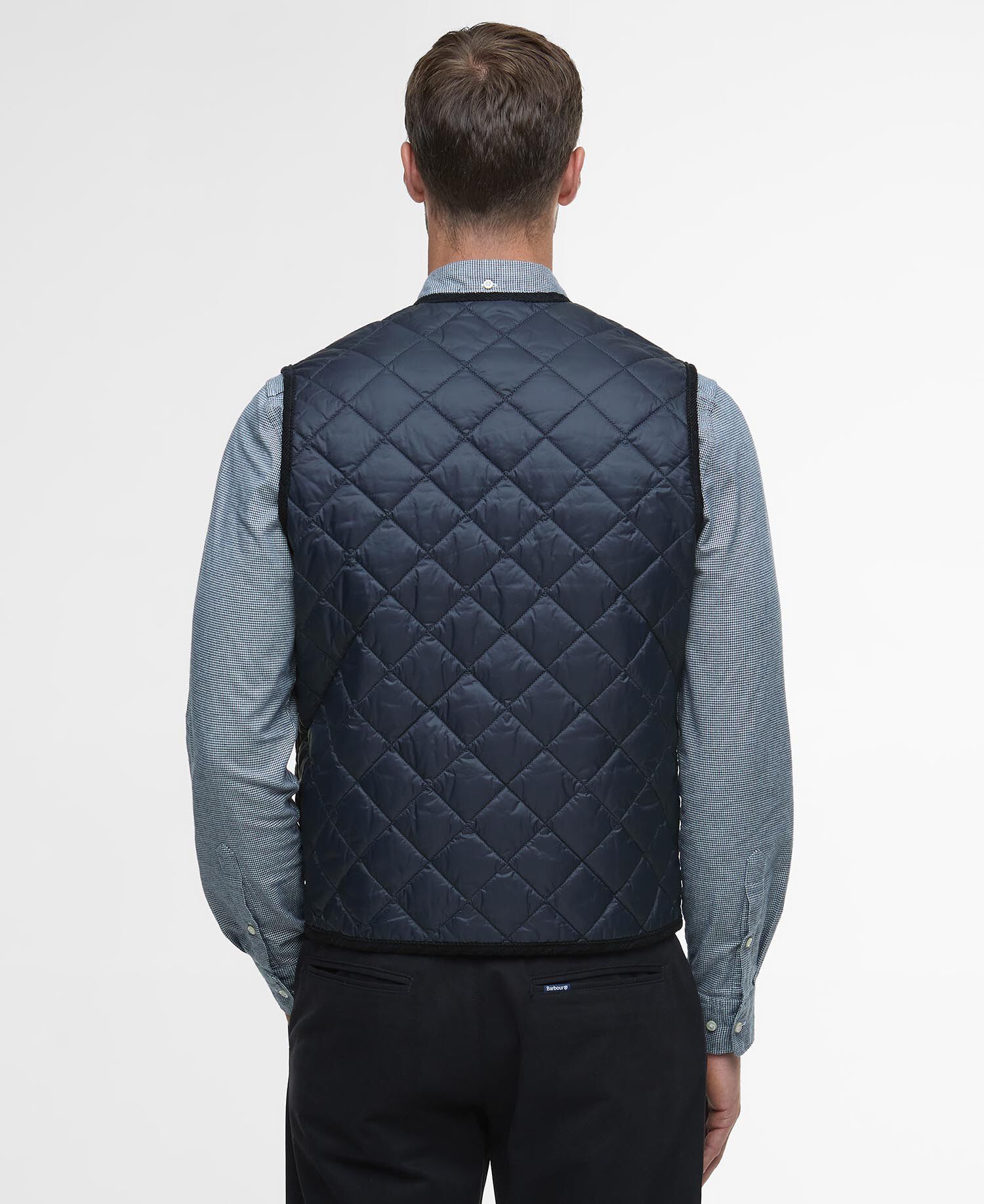 Modern Quilted Waistcoat Navy