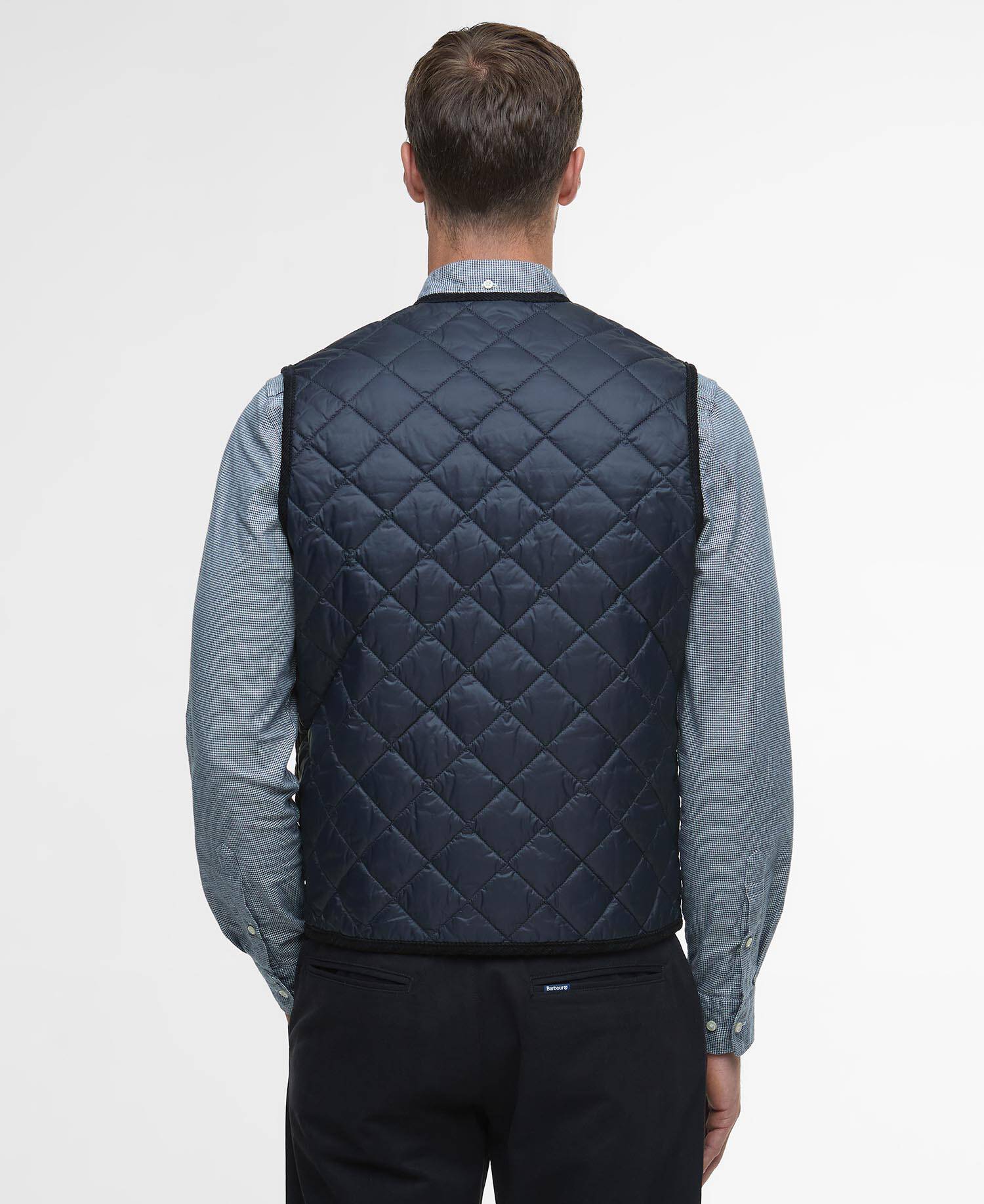 Modern Quilted Waistcoat Navy image number 2