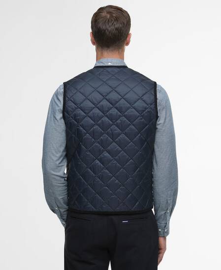 Modern Quilted Waistcoat Navy