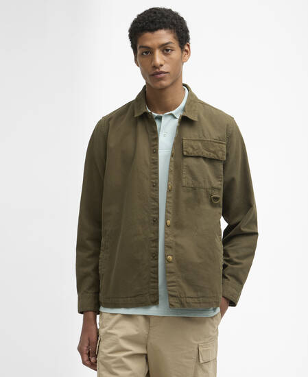 Overshirt Declan con lavorazione patchwork Ivy Green