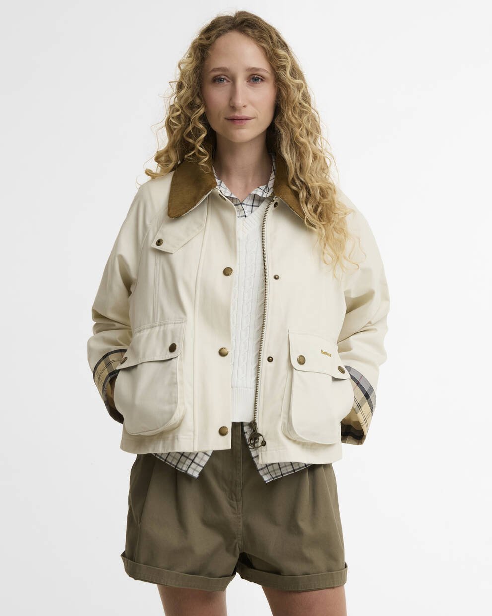 Cropped Beadnell Casual Jacket Light Pearl/Dress/Beige