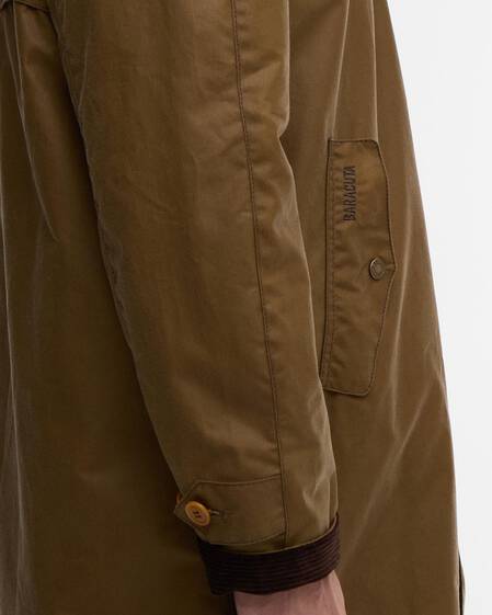Barbour x Baracuta Car Coat Tyne Waxed Sandstone