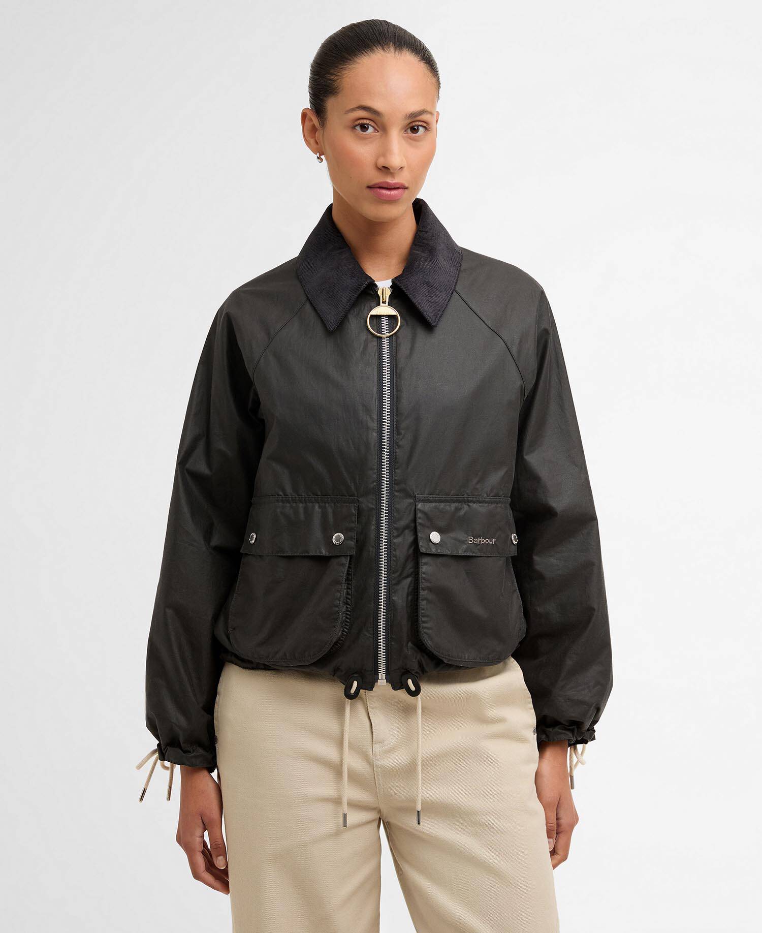 Marron Waxed Jacket Grey/Dress image number 0