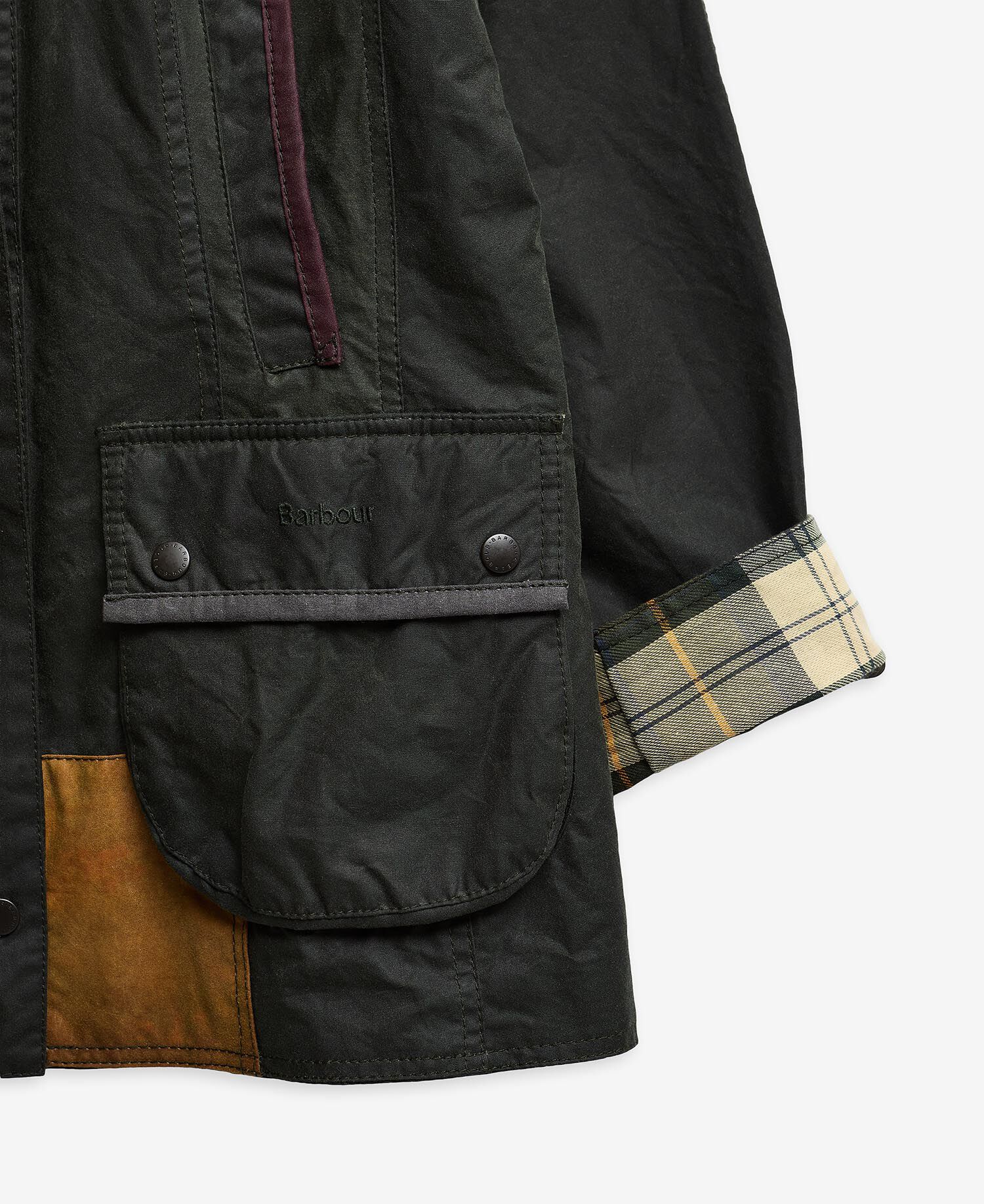 Barbour Re-Loved Beadnell Waxed Jacket - Size 14 Sage