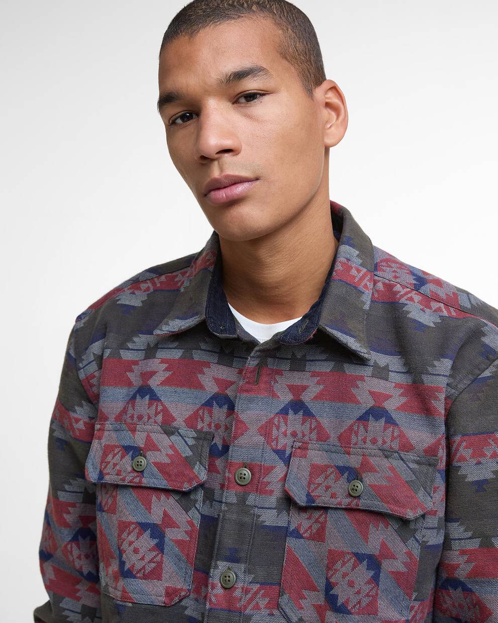 Camicia in jacquard dalla vestibilità comoda Greatend