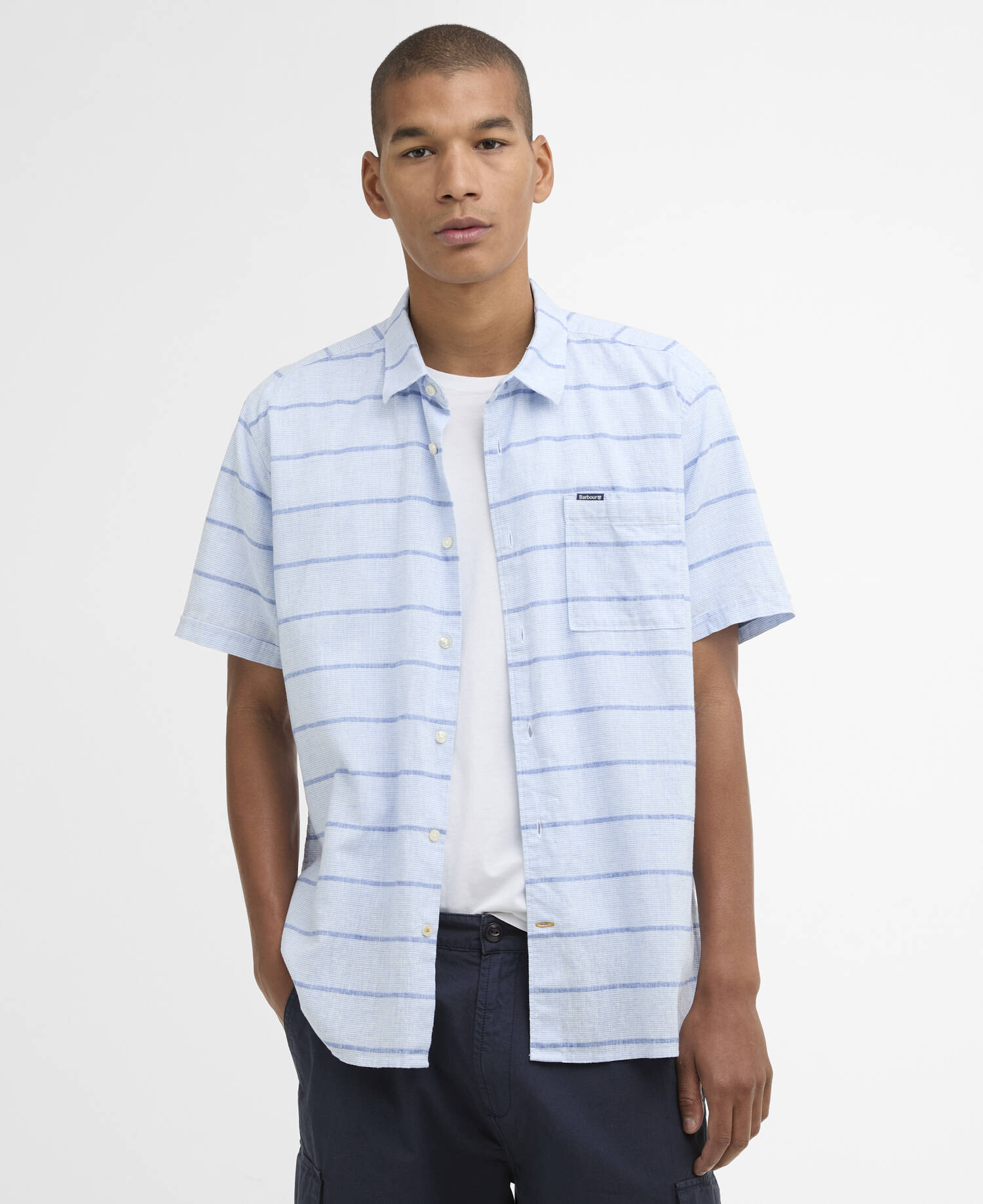 Kurzarmhemd Faverdale Striped Blue image number 0