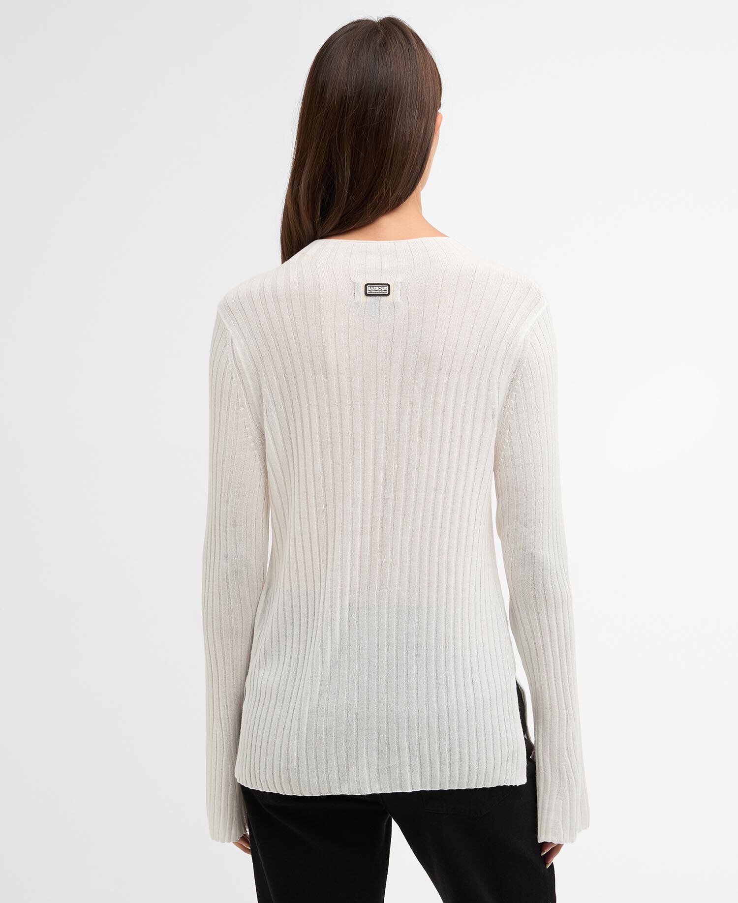 Ozara Ribbed Jumper Off White