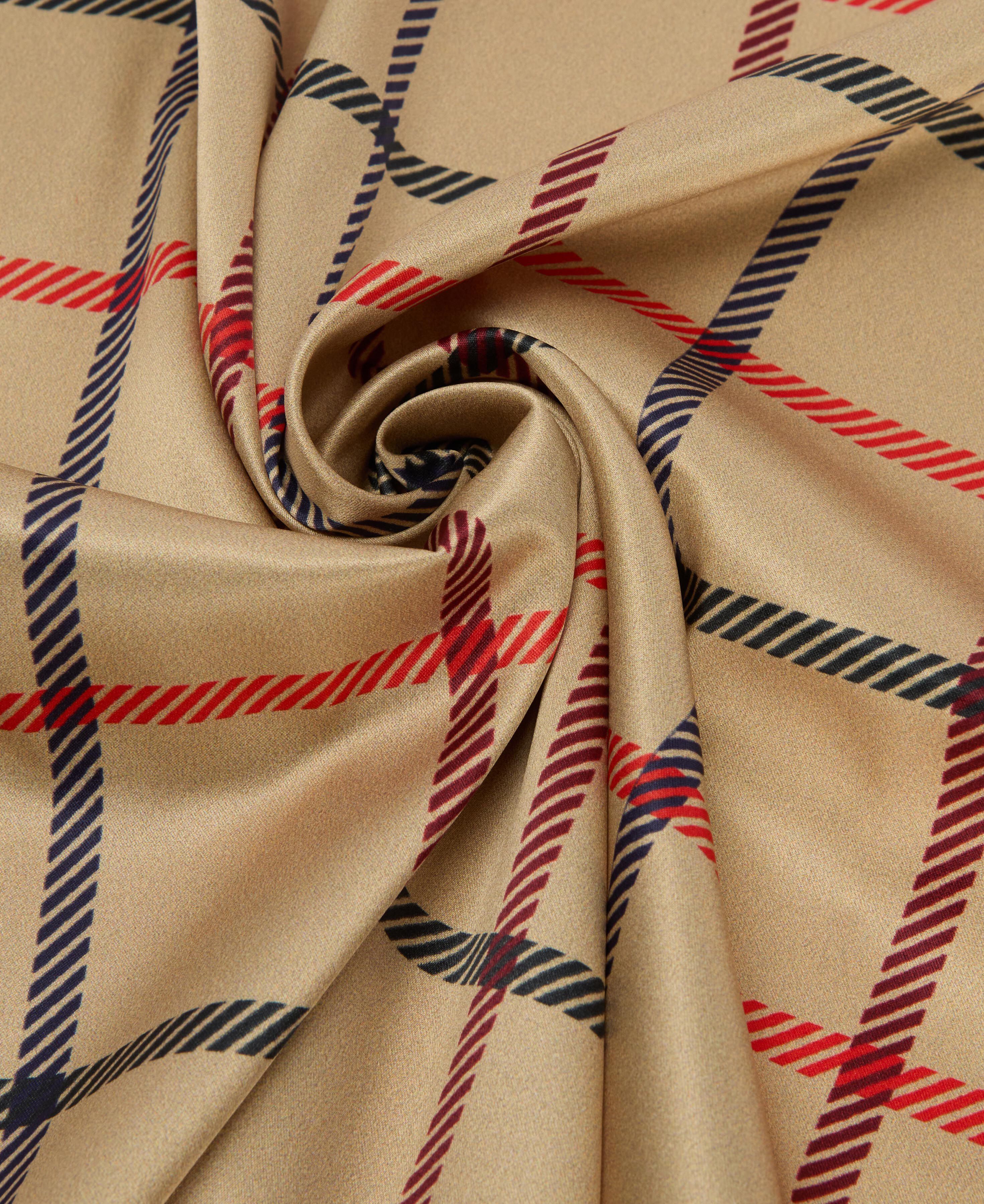 Mackworth Head Scarf Beige Tattersall