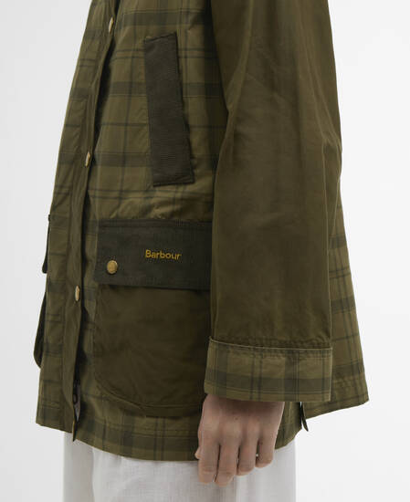 Freizeitjacke Modern Tartan Beadnell Dusky Green Tartan/Highland Olive