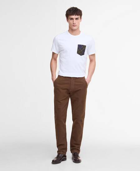 Arnside Tartan Pocket T-Shirt White