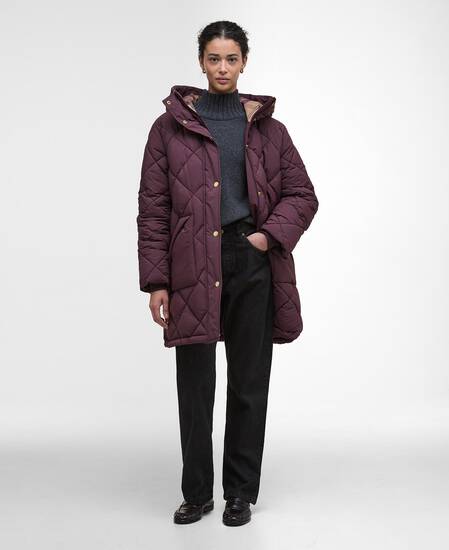 Piumino Kailyn Black Cherry/Muted Tartan