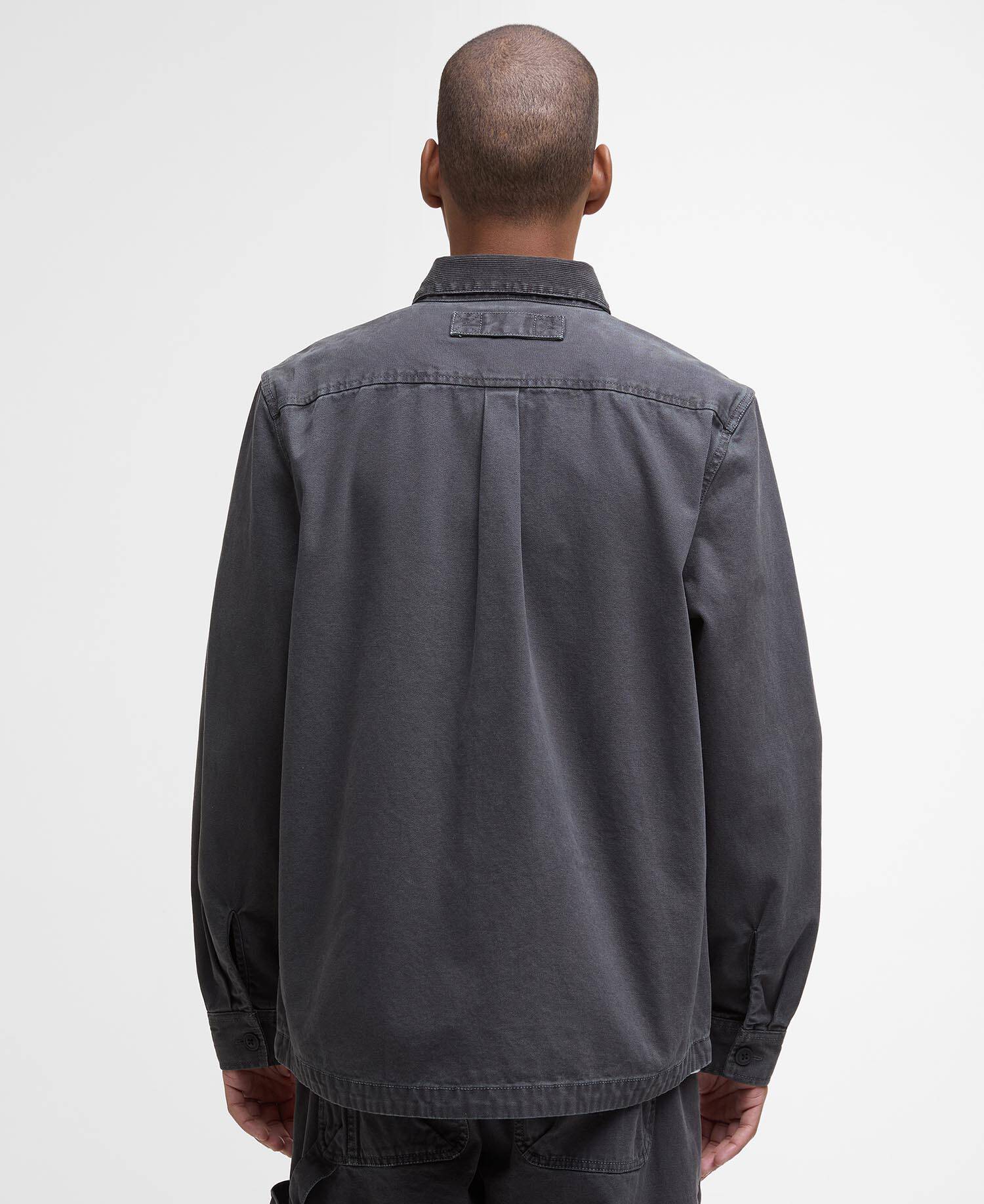Bowland Garment Dyed Overshirt Black image number 2