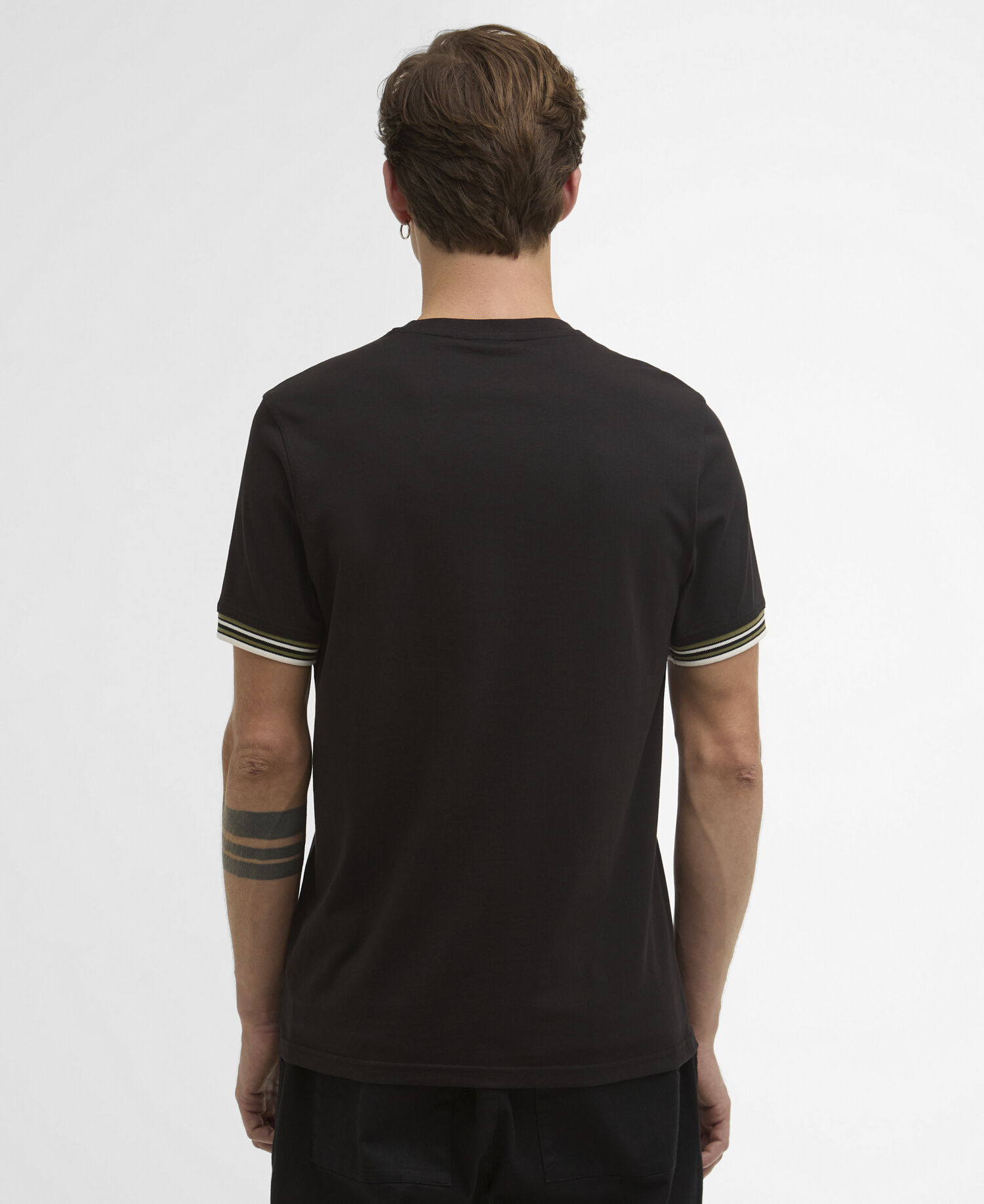 T-Shirt Burnwood Tipped Cuff Black