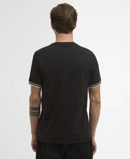 Burnwood Tipped Cuff T-Shirt Black