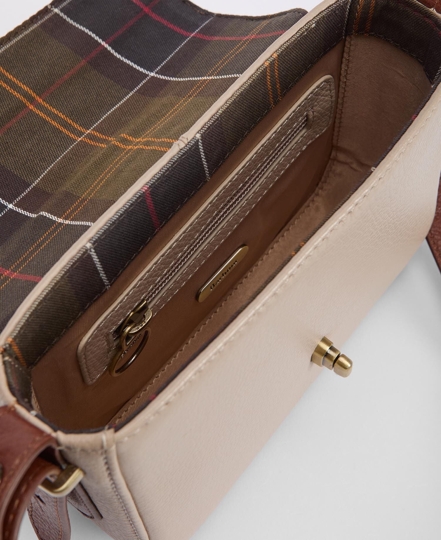 Mini Rosa Leather Crossbody Bag Pebbled Pink/Brown