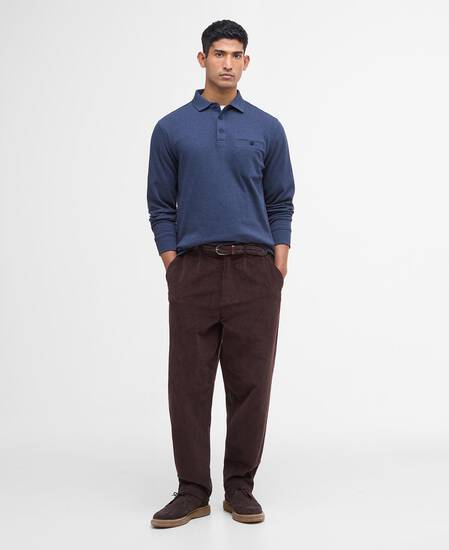 Stretch Cord Relaxed Trousers Dark Oak