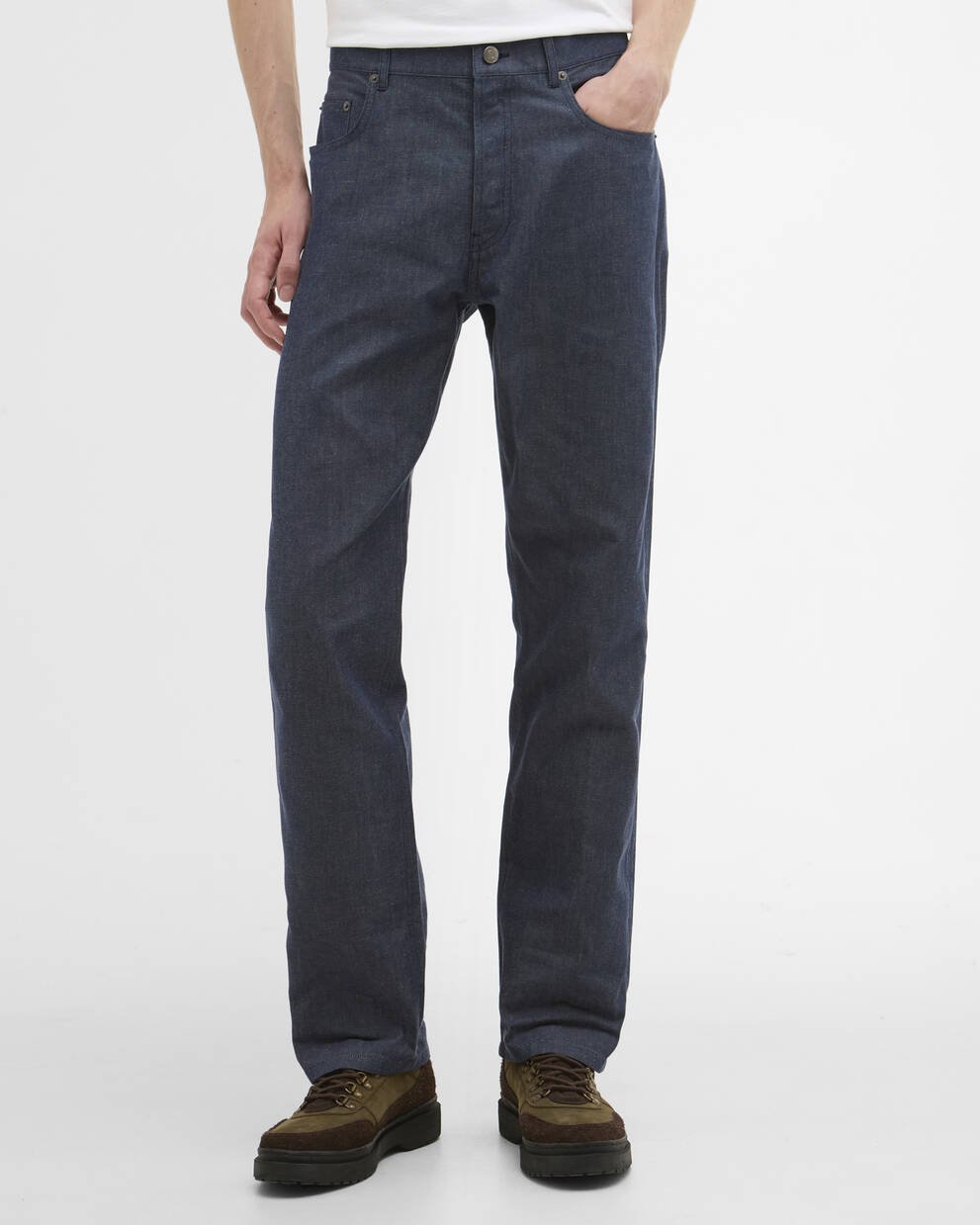 Barbour x ARKET Ocean Waxed Denim Loose Jeans