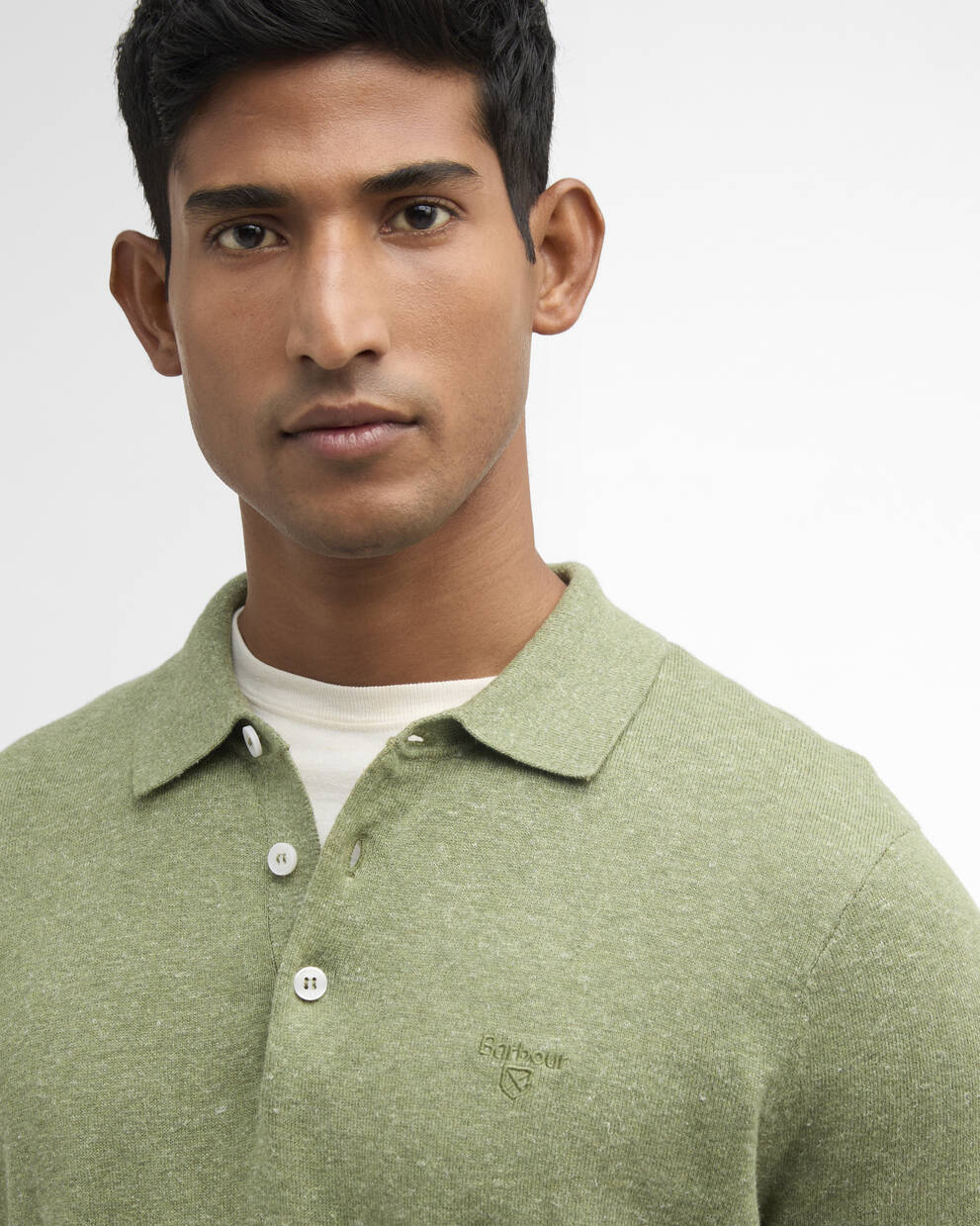 Polo in maglia Muston in misto lino