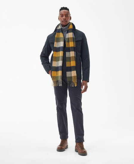 Large Tattersall Scarf Forest Mist