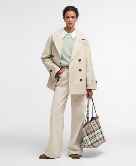 Maisy Showerproof Jacket Mist / Dress Navy Tartan