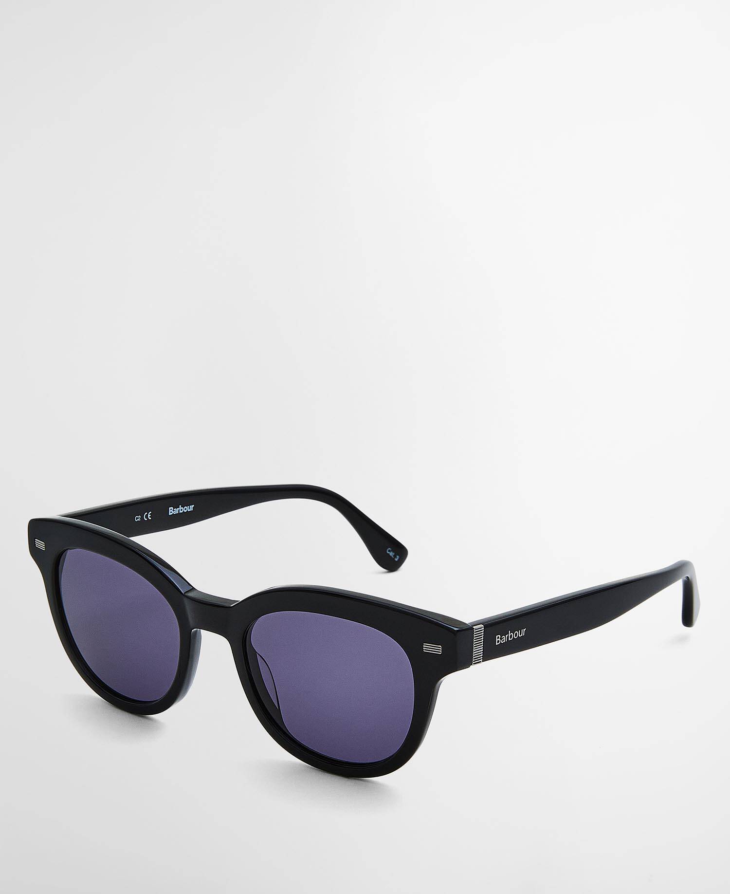 Rounded Sunglasses Black image number 1