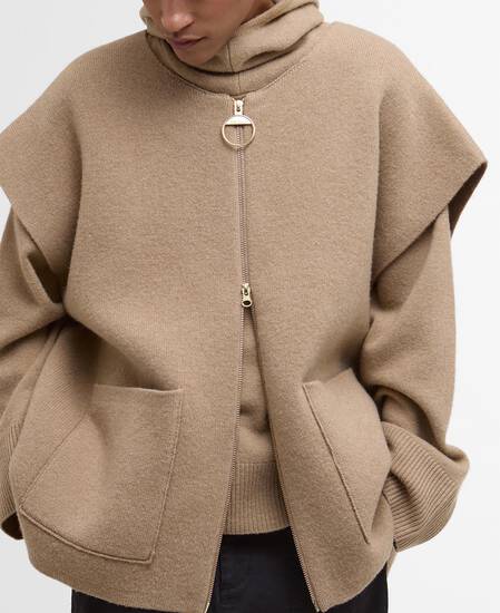 Gilet in maglia Martha Military Brown