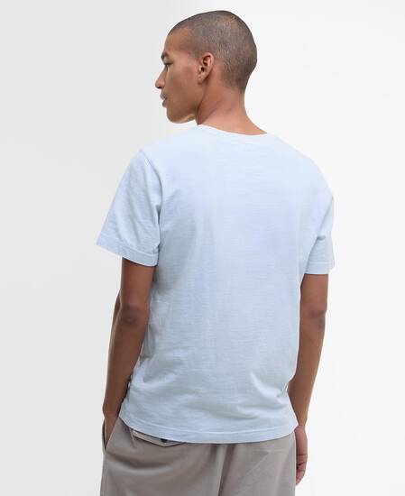 Pigment-Dyed Pocket T-Shirt Bleached Blue