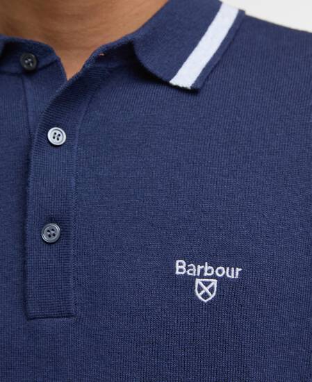 Rocton Knitted Polo Shirt Navy