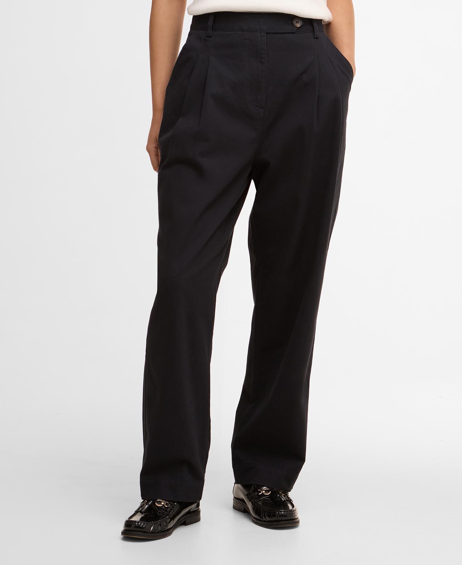 Verona Straight-Leg Trousers Dark Navy