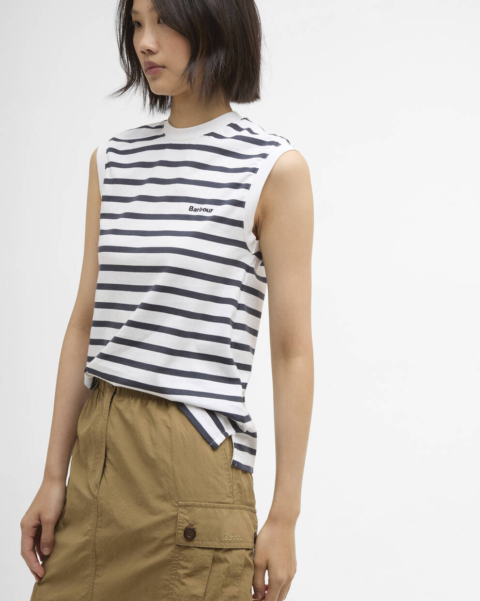 Debbie Striped Sleeveless Top