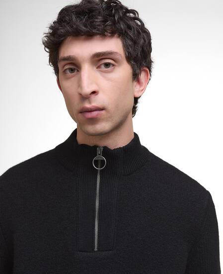 Milburn Half-Zip Jumper Black