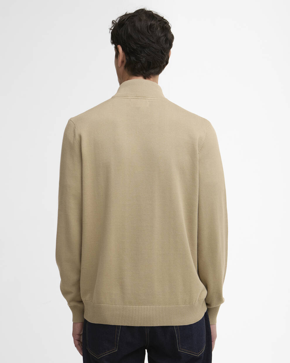 Maglione con zip corta in cotone compatto Lingwood