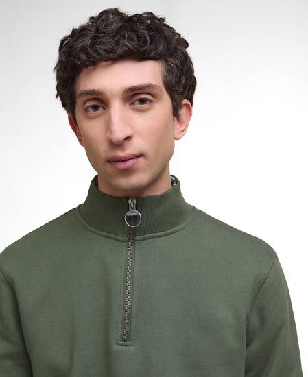 Cragwell Relaxed Half-Zip Sweatshirt Thyme